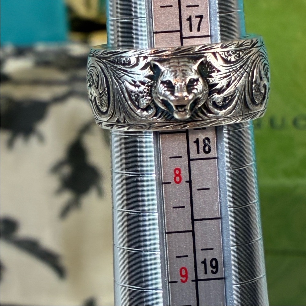 BNWT Gucci gardens silver and black ring - Picture 8 of 8